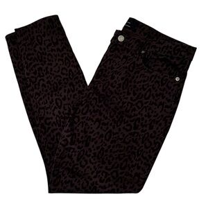 GAP Black and Gray Leopard Print Jeans Leggings Size 10